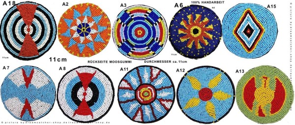 Native American Rossetten Mandala indianische Muster 11-12cm