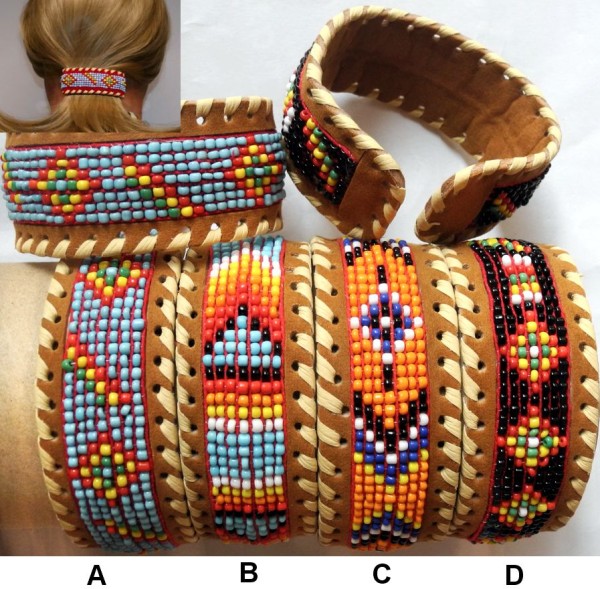 Perlenarmreif - Zopfspange elastisch biegsam Breite 35mm