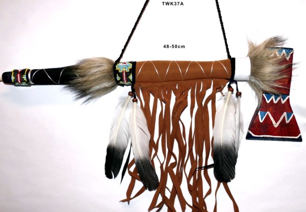 Tomahawk und Friedenspfeife in Einem aus Holz 50cm